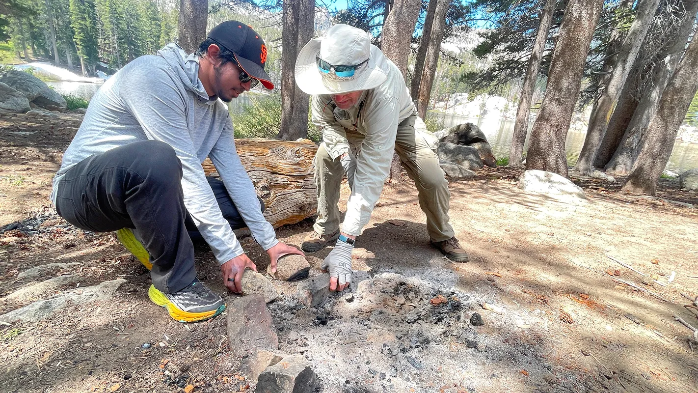 We teach minimum impact camping in context.