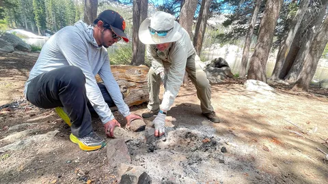 We teach minimum impact camping in context.