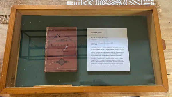 An original first edition of the very first how-to manual for recreational camping, John Mead Gould's _How to Camp Out_ (1877)